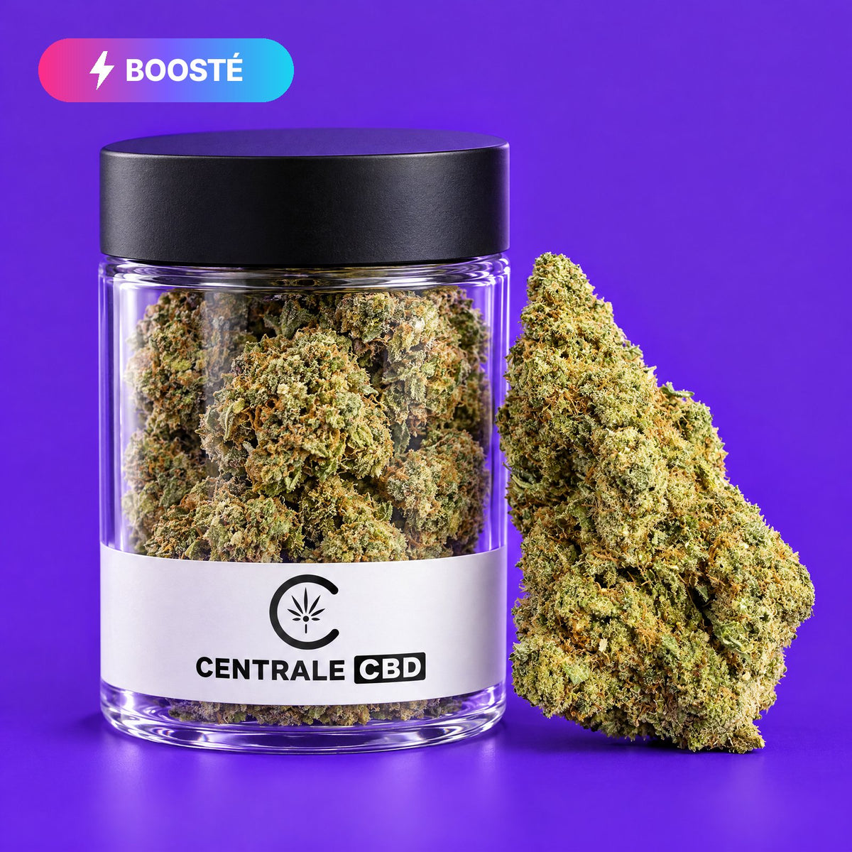 Fleurs – Runtz – Indoor – BOOSTÉE – 10 x 1,25 g · pot transparent